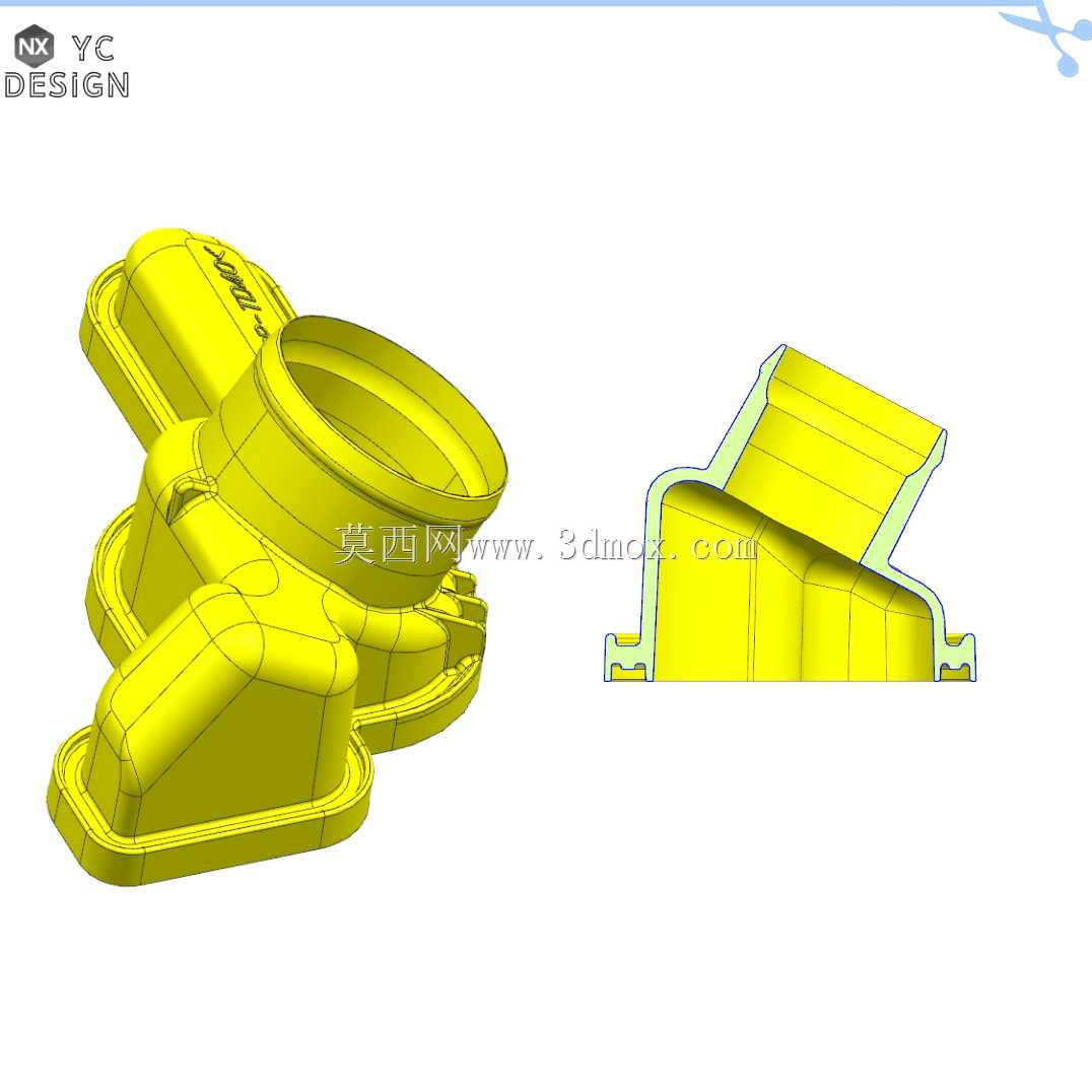 (注塑模具)汽车水箱模具图