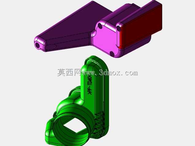 (注塑模具)汽车水箱模具图