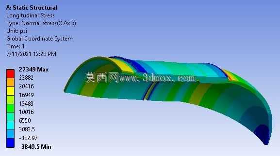 使用 ANSYS 分析薄壁圆筒压力容器