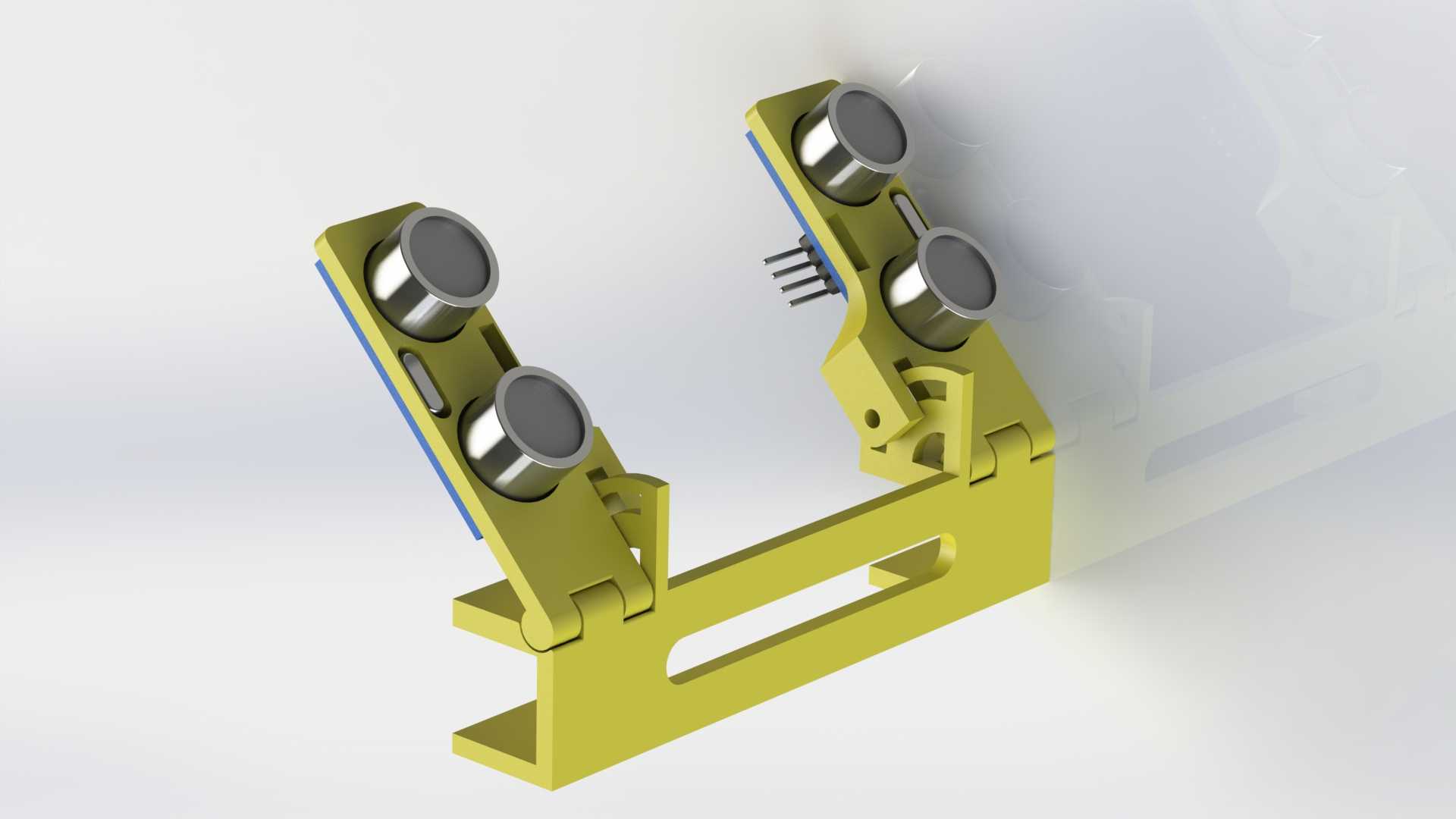 3D��ӡ�ɵ��Ƕȳ�����HC-SR04��������װ
