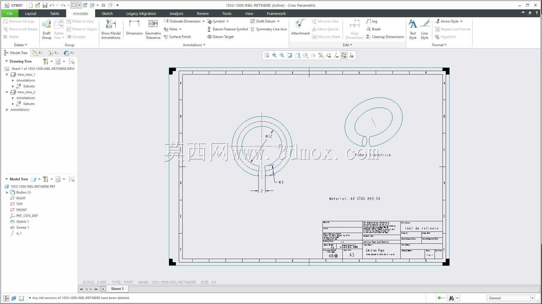 Creo PTC �еľ���ʵ��Ŀ¼ʾ��