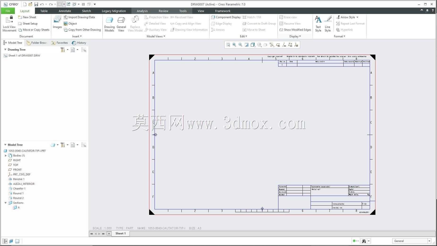 Creo PTC �еľ���ʵ��Ŀ¼ʾ��