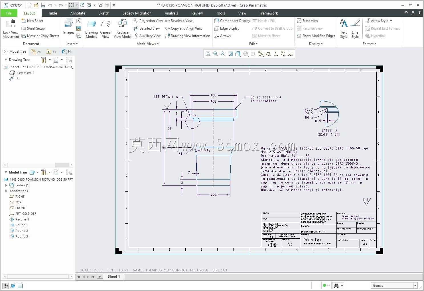Creo PTC �еľ���ʵ��Ŀ¼ʾ��