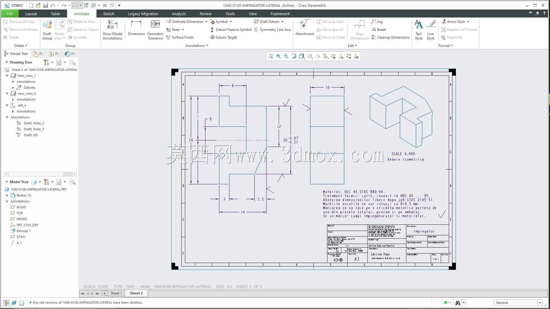 Creo PTC �еľ���ʵ��Ŀ¼ʾ��