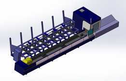 全自动激光切管机 3D 项目 - Tam Otomatik Lazer Kesim Makinesi 3D Projesi