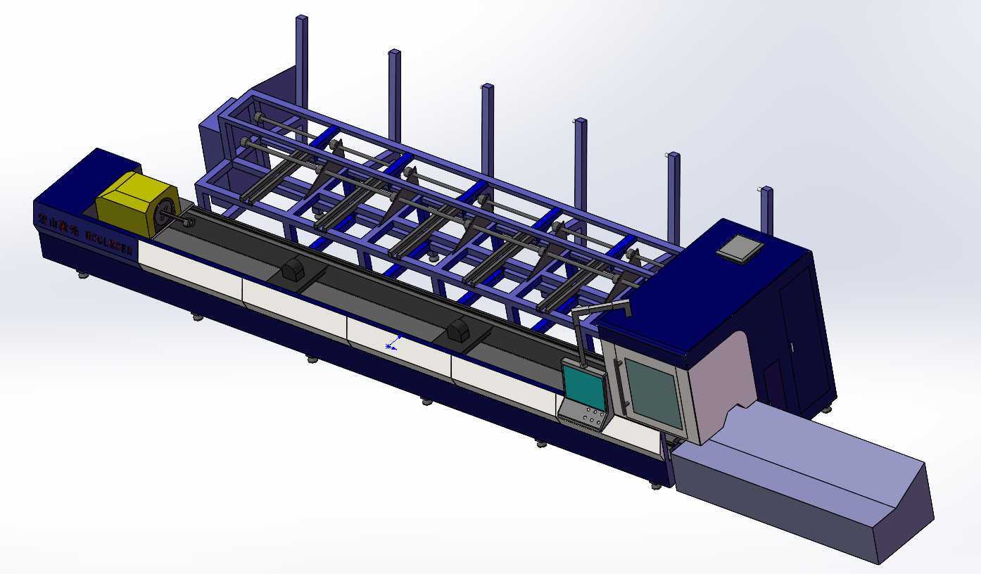 全自动激光切管机 3D 项目 - Tam Otomatik Lazer Kesim Makinesi 3D Projesi