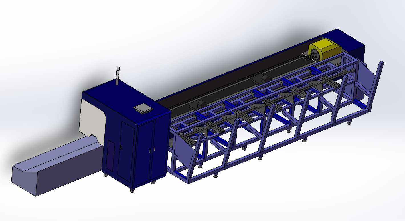 全自动激光切管机 3D 项目 - Tam Otomatik Lazer Kesim Makinesi 3D Projesi