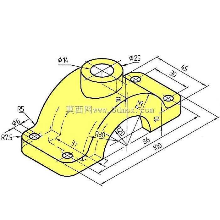 管道支撑夹 - 4 孔,SOLIDWORKS 制造