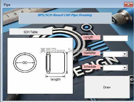 符合 ASME B36.10M 标准的 SolidWorks Pipe Macro – 包含代码
