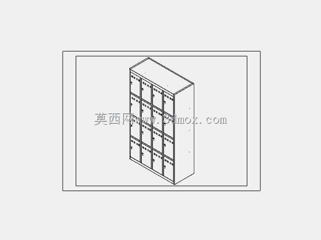 4x4 钢制储物柜 – 1050x1800 毫米 SolidWorks 模型