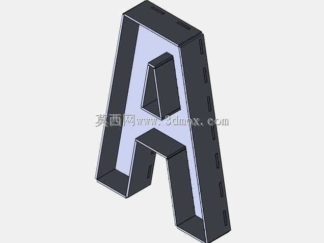 MDF 3 毫米字母盒“A”