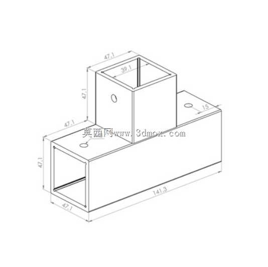 Coupling_TopClamp 3-way 001 (T-peace)__������ 47��1mm �ܵ�
