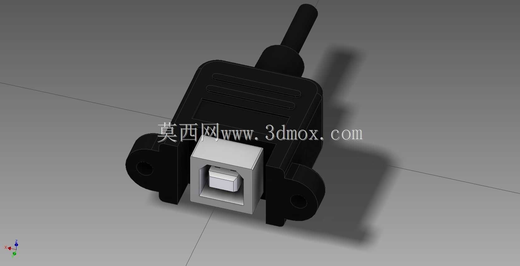 USB B母面板安装电缆(90度)