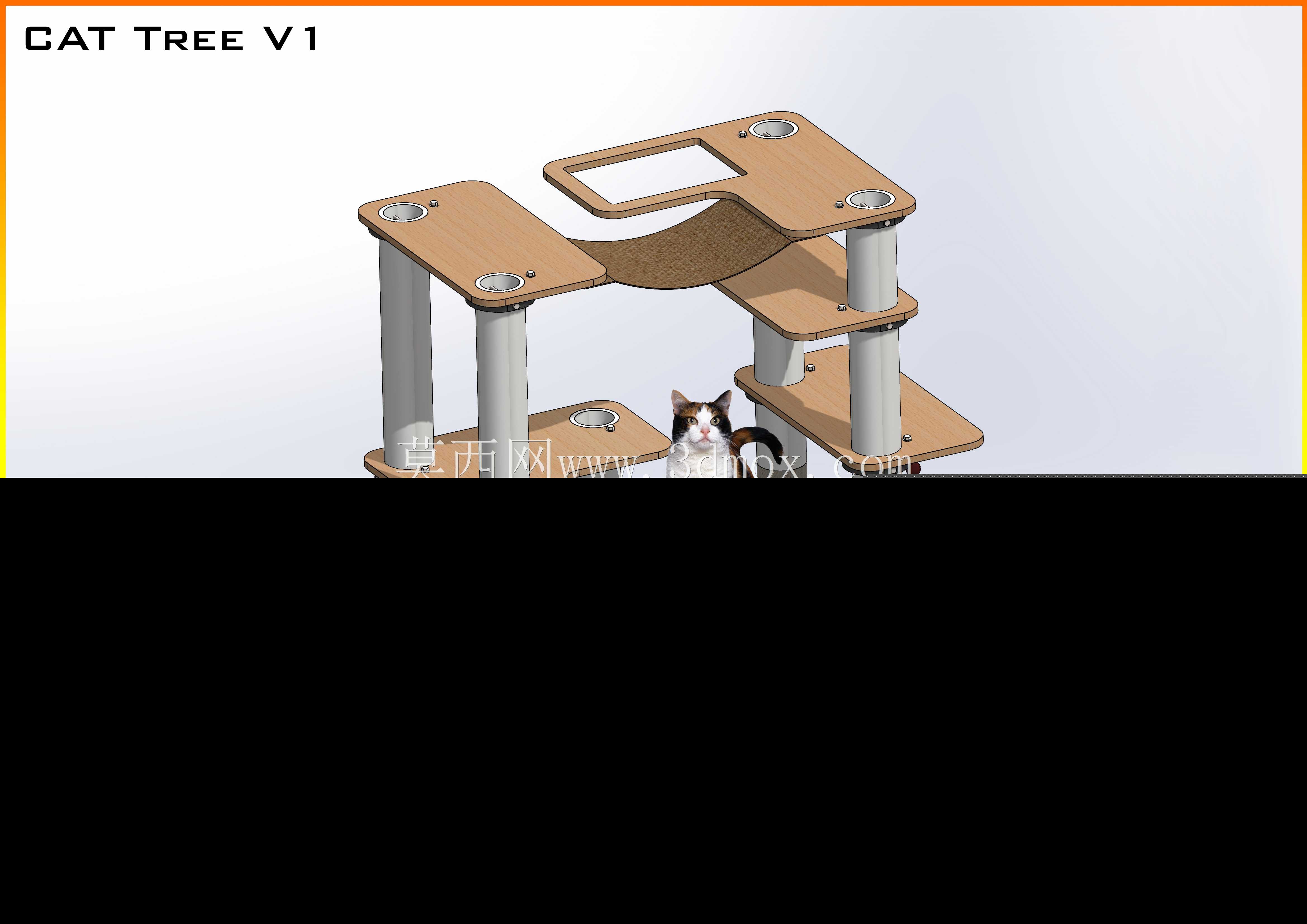 猫树3D模型V1 solidworks CatTree