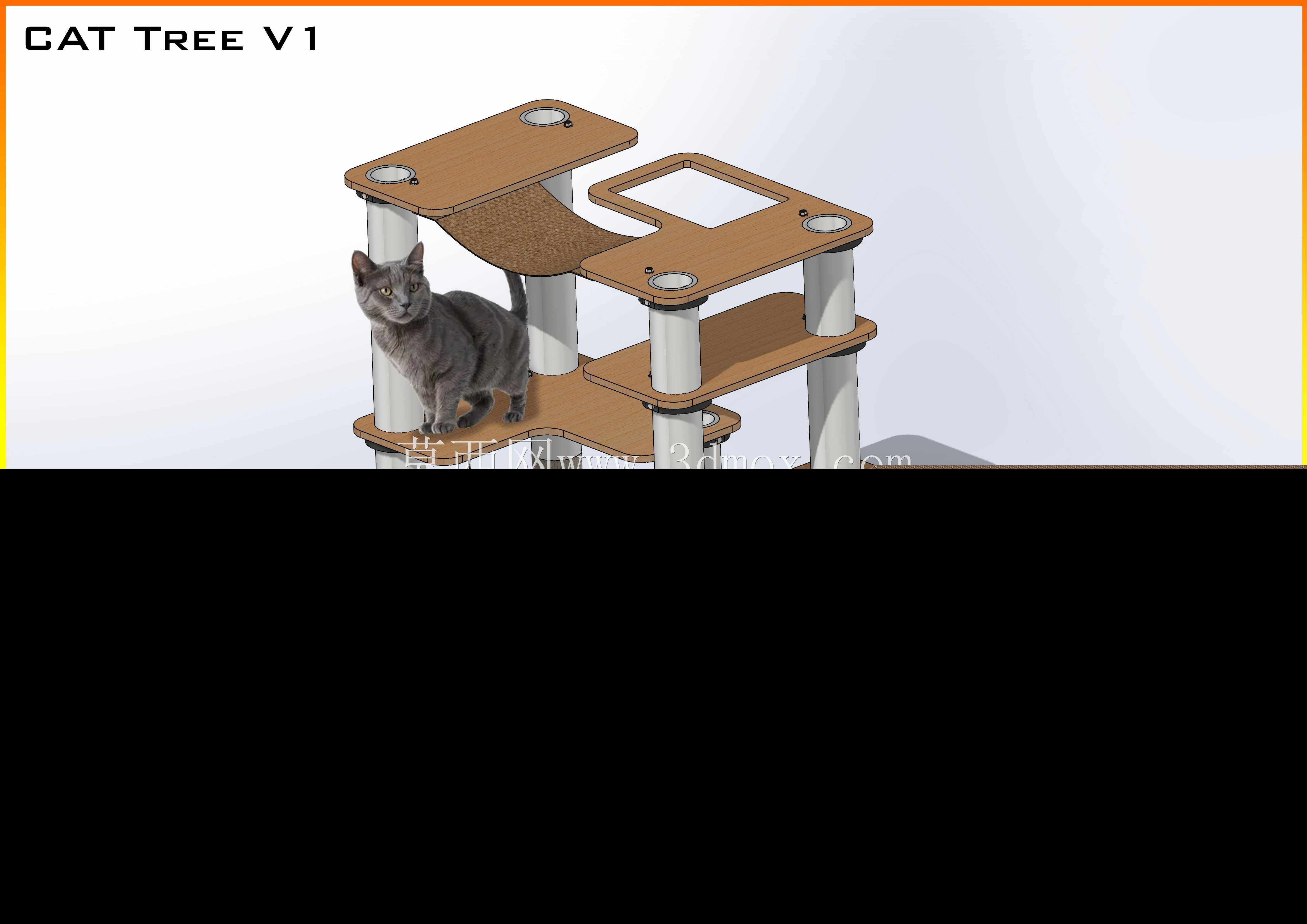 猫树3D模型V1 solidworks CatTree