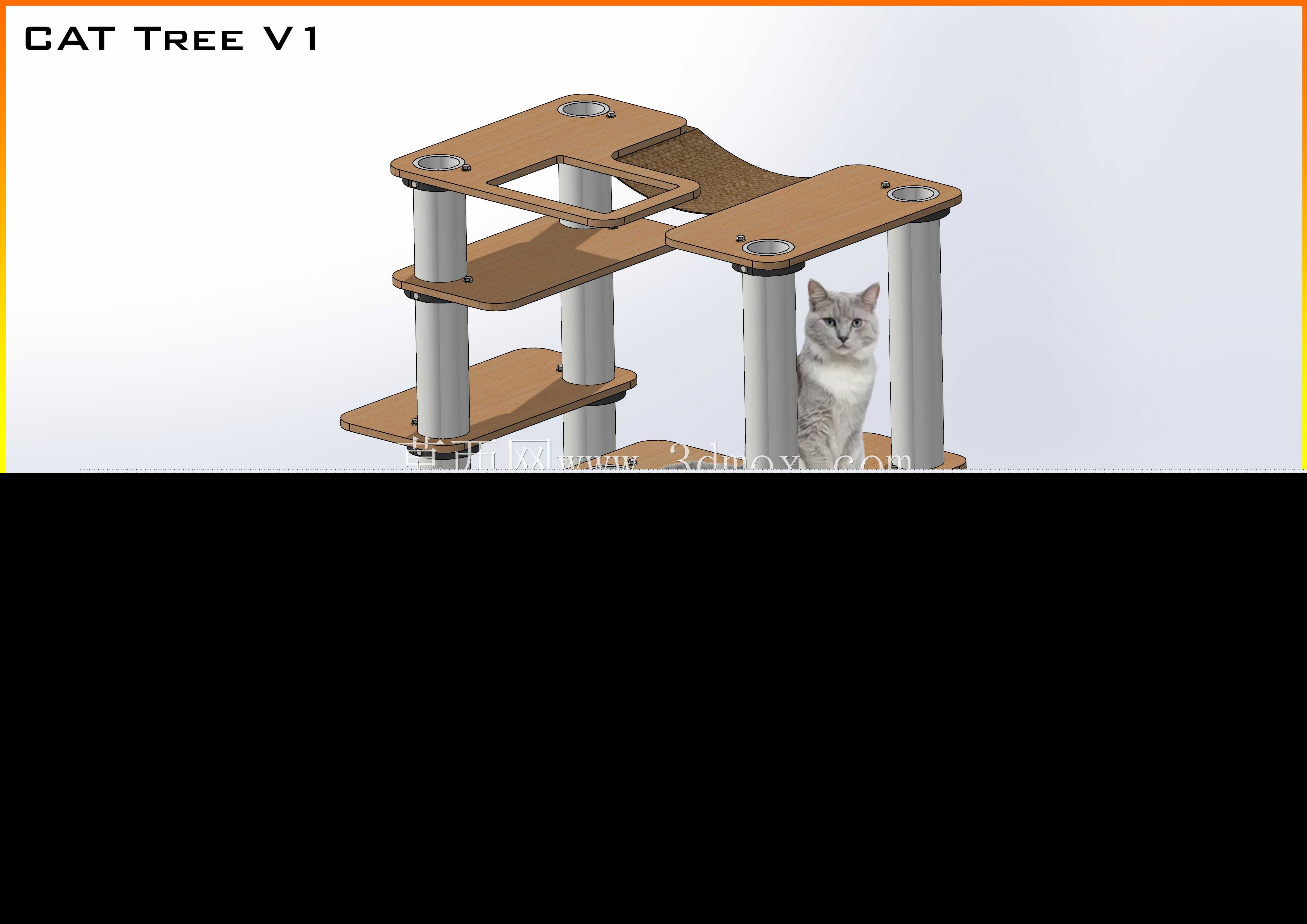 猫树3D模型V1 solidworks CatTree