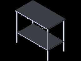 Mesa Inox com Rodas 