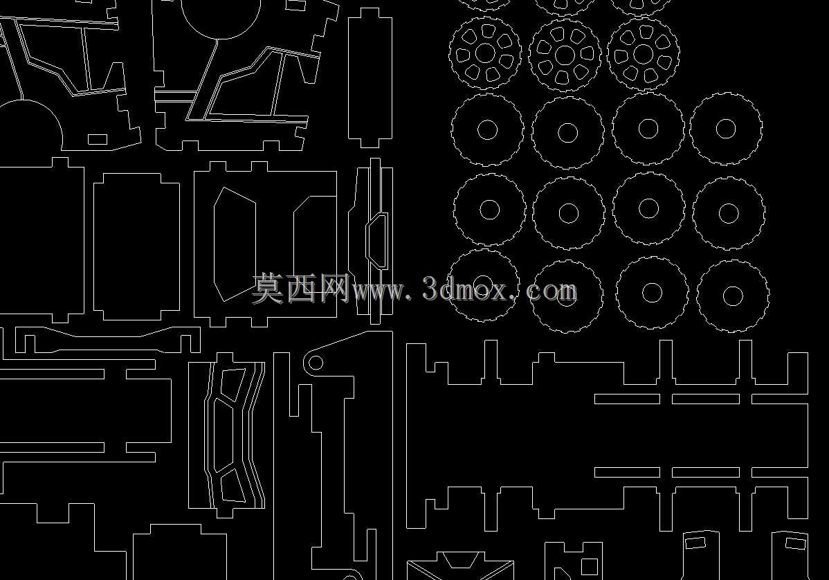 激光切割卡车模型