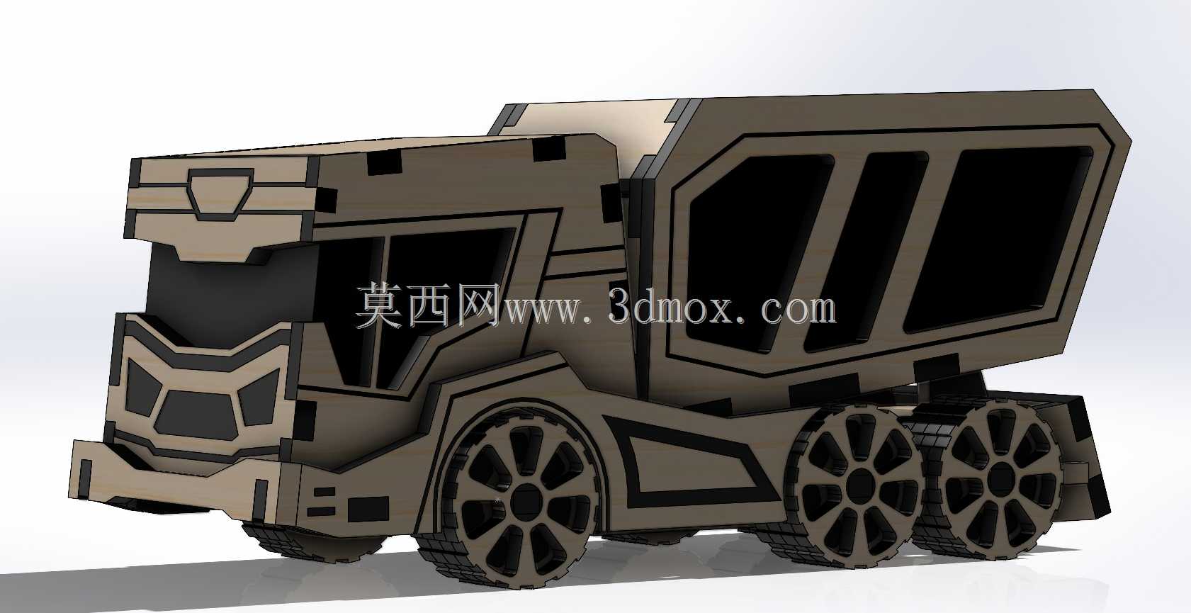 激光切割卡车模型
