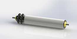 Rolete em PVC transportador com engrenagem dupla
