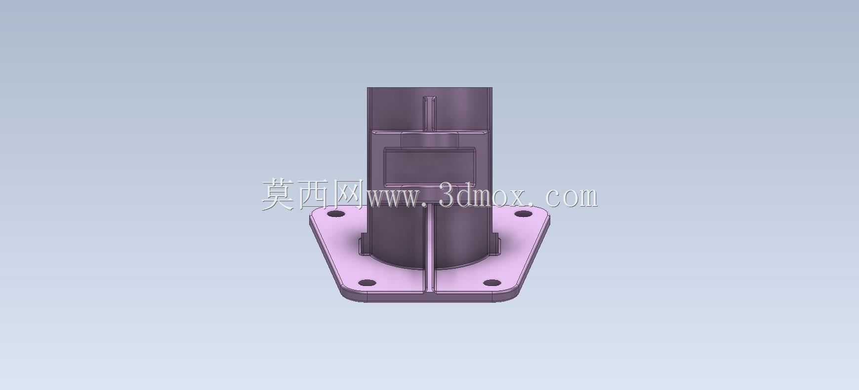 三维CAD基本练习/Strut Base/Base de Montante/Autodesk Inventor Pro