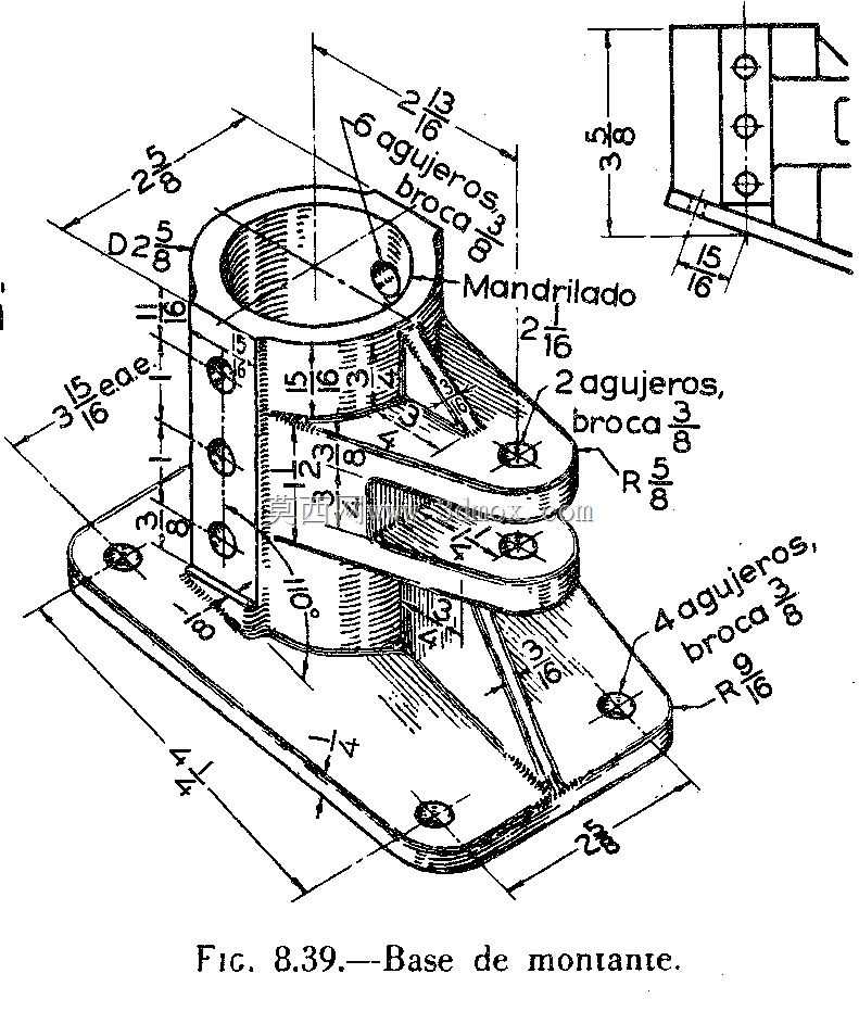 三维CAD基本练习/Strut Base/Base de Montante/Autodesk Inventor Pro