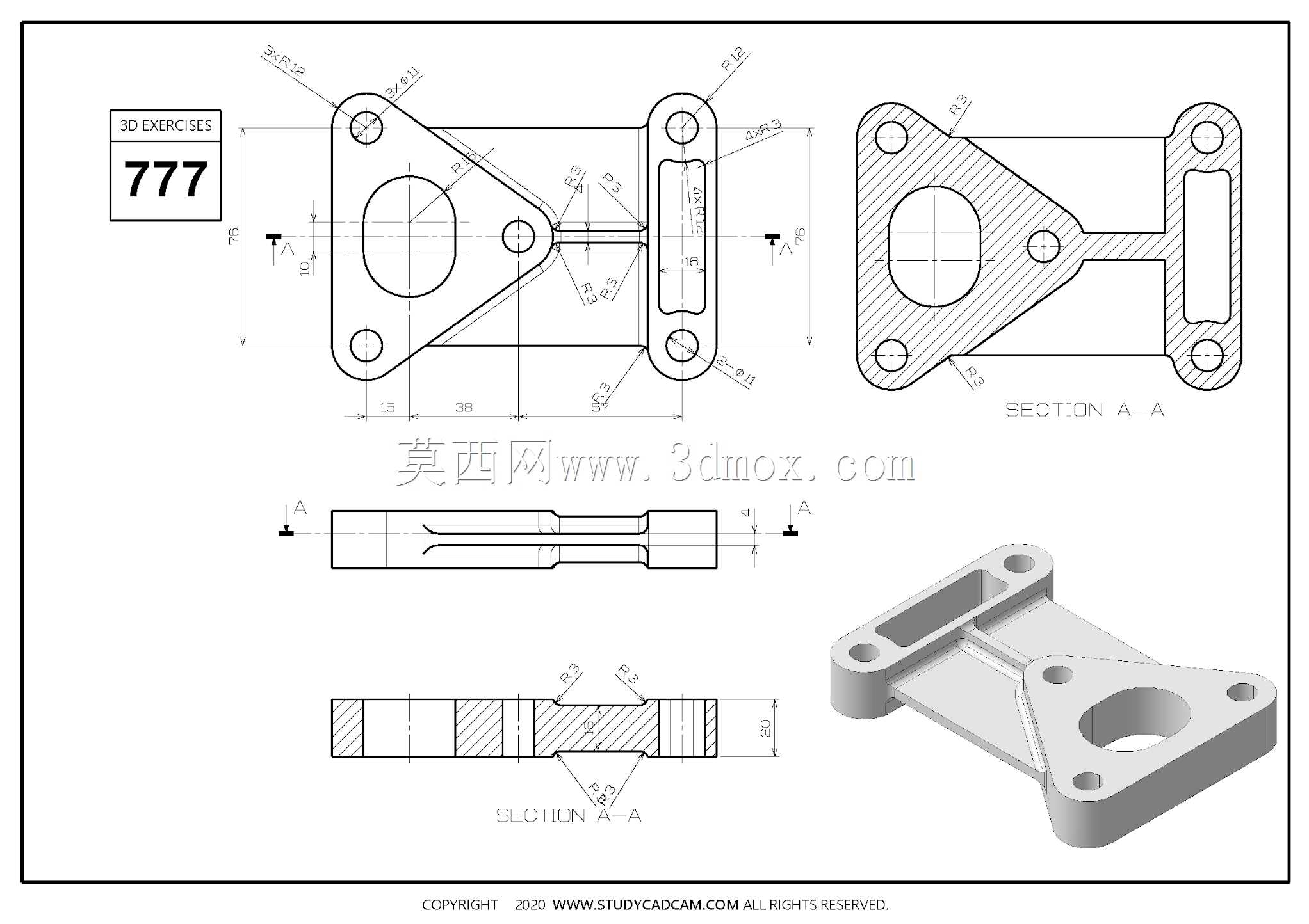 Studycadcam三维CAD练习777/Autodesk Inventor Pro