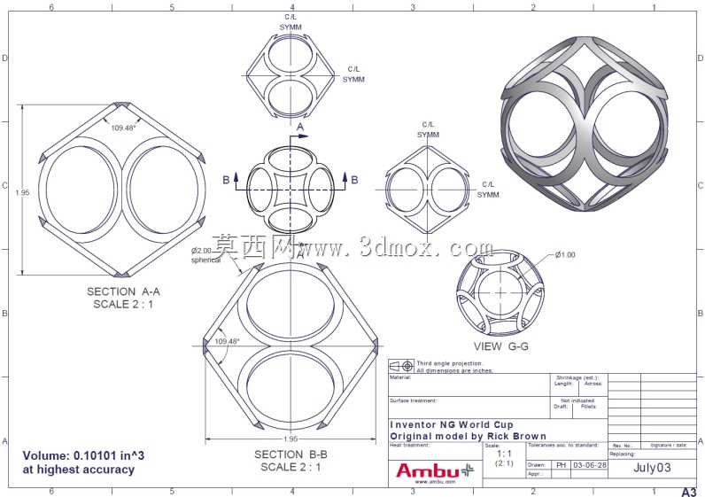 三维CAD基本练习/INGWC 2003_07/几何图形/Figuras Geométricas/Autodesk Inventor Pro