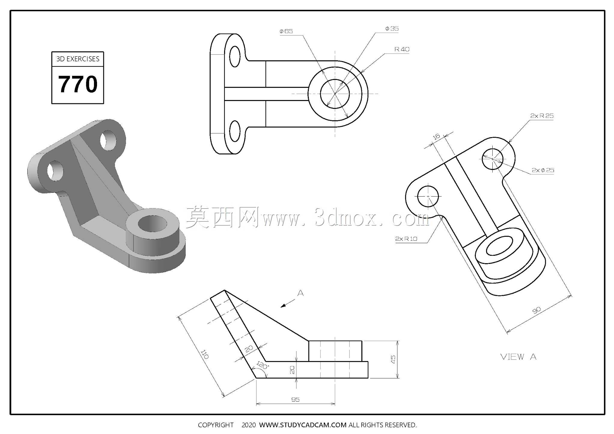 Studycadcam三维CAD练习770/Autodesk Inventor Pro