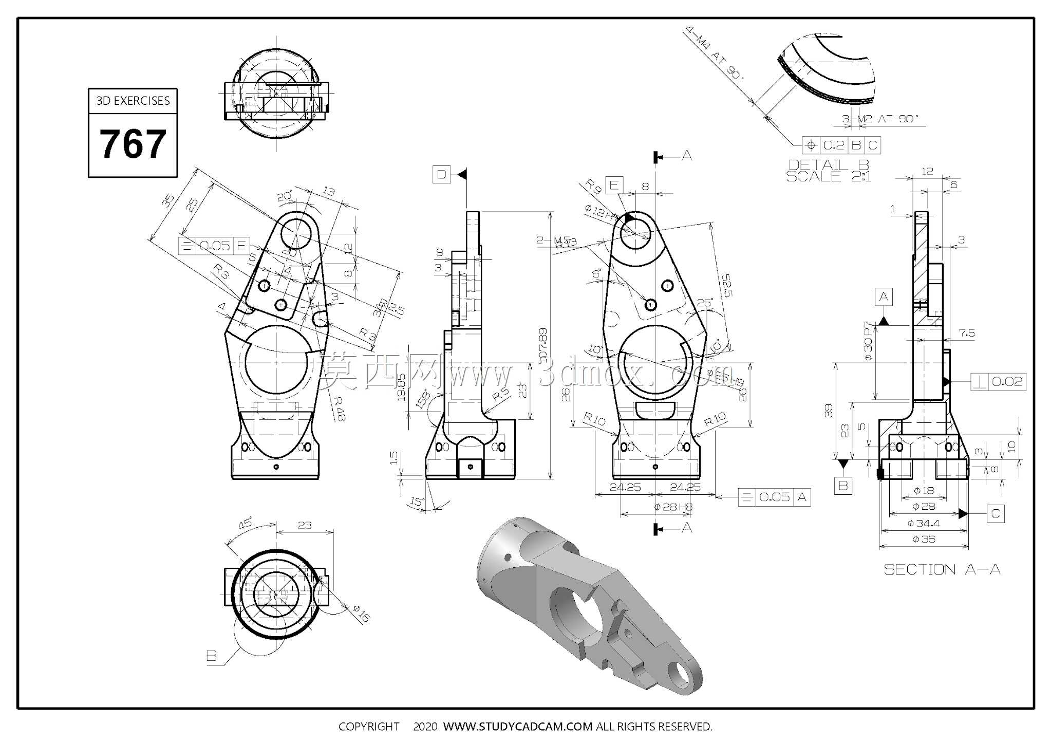 Studycadcam��άCAD��ϰ767/Autodesk Inventor Pro