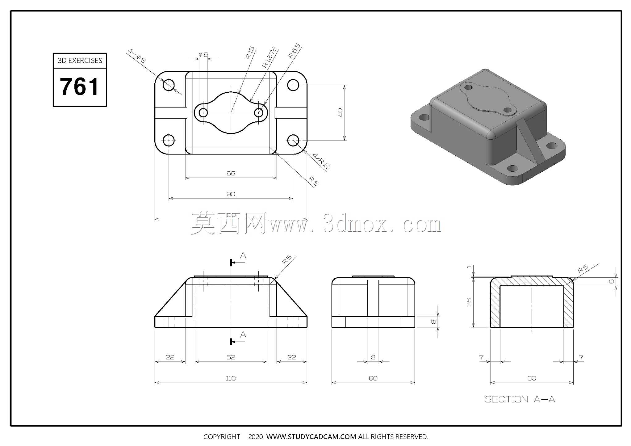 Studycadcam三维CAD练习761/Autodesk Inventor Pro