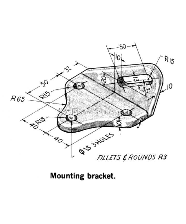 三维CAD基本练习/安装支架/Soporte de Montaje/Autodesk Inventor Pro