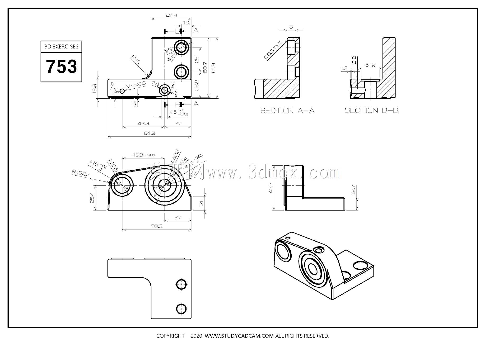 Studycadcam��άCAD��ϰ753/Autodesk Inventor Pro