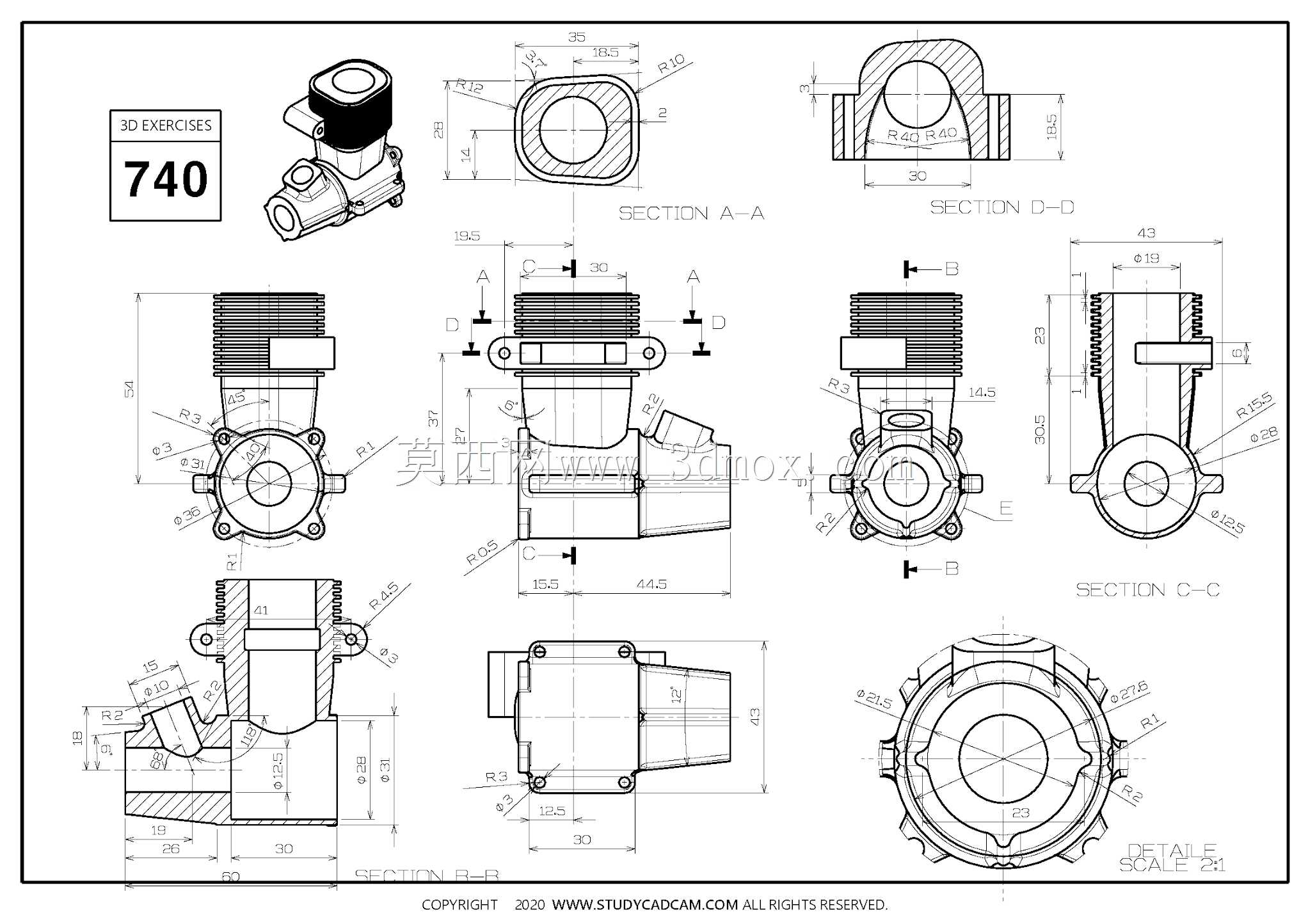 Studycadcam三维CAD练习740/发动机缸体/发动机缸体/Autodesk Inventor Pro