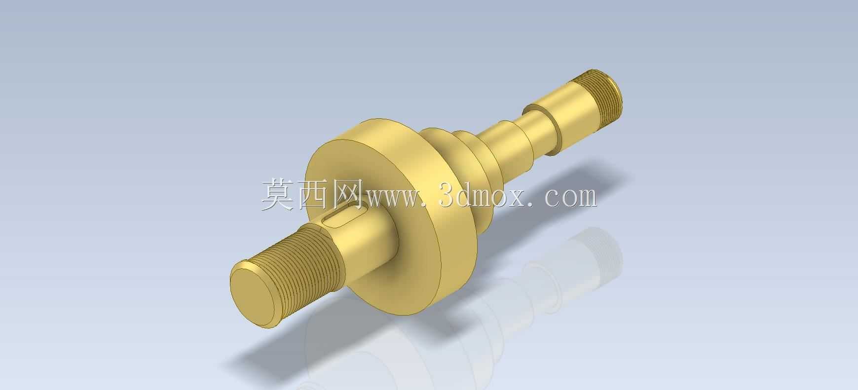 三维CAD基础练习/皮带轮张紧器轴/Eje de Tensor de Polea/Autodesk Inventor Pro