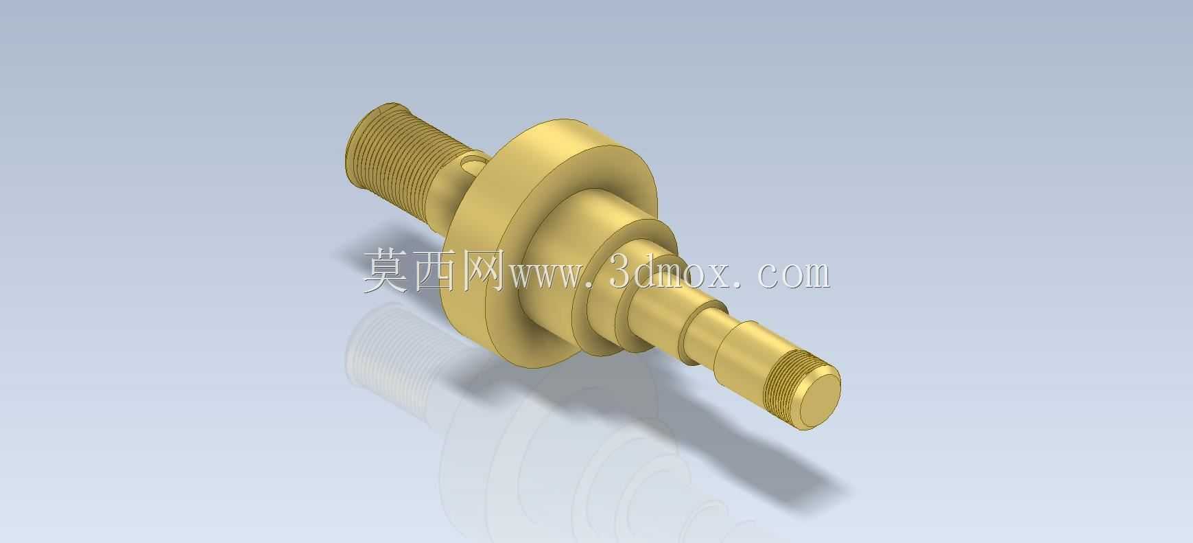 三维CAD基础练习/皮带轮张紧器轴/Eje de Tensor de Polea/Autodesk Inventor Pro