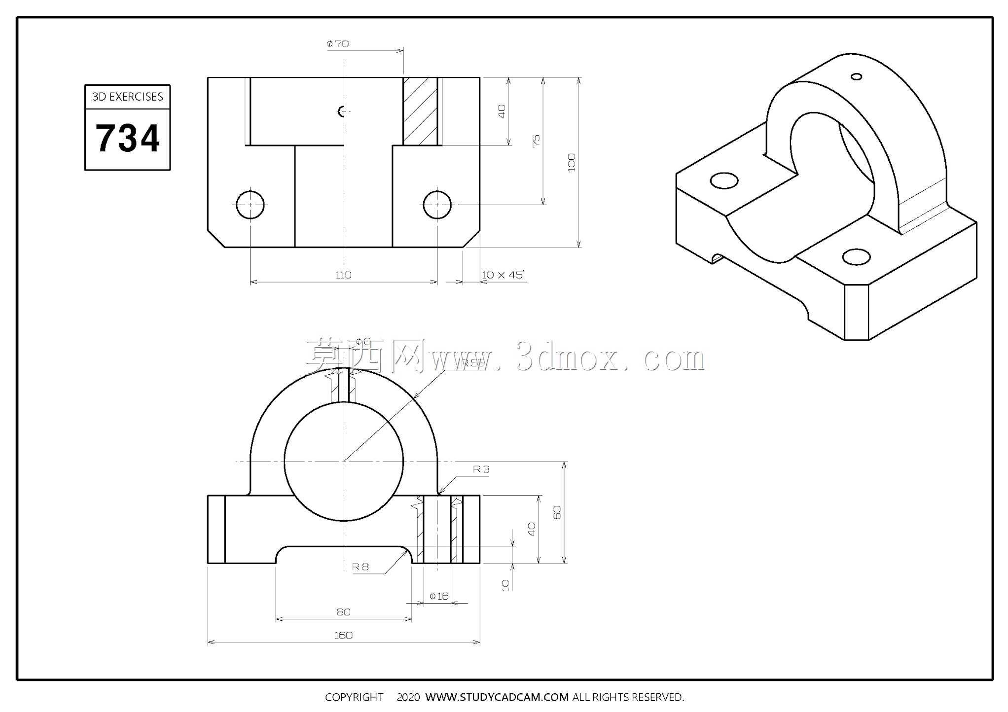 Studycadcam��άCAD��ϰ734/Autodesk Inventor Pro