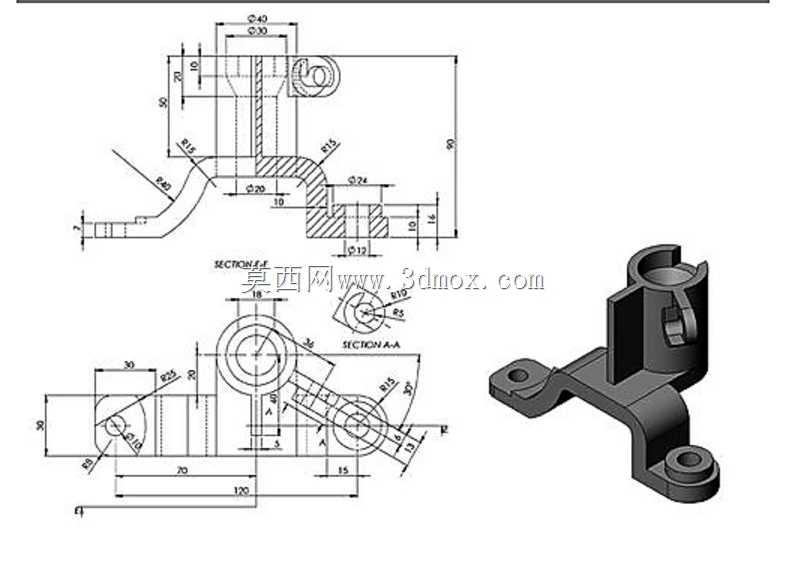 三维CAD基本练习/Autodesk Inventor Pro