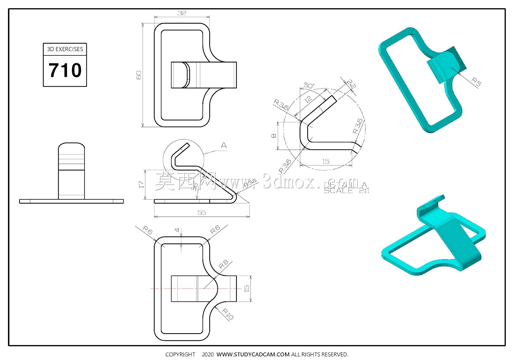 Studycadcam三维CAD练习710/Autodesk Inventor Pro