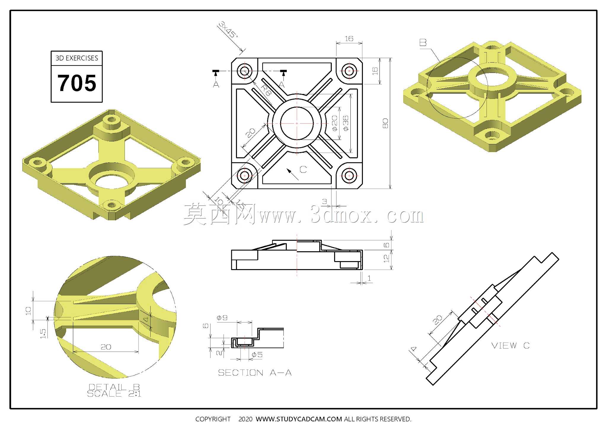 Studycadcam��άCAD��ϰ705/Autodesk Inventor Pro