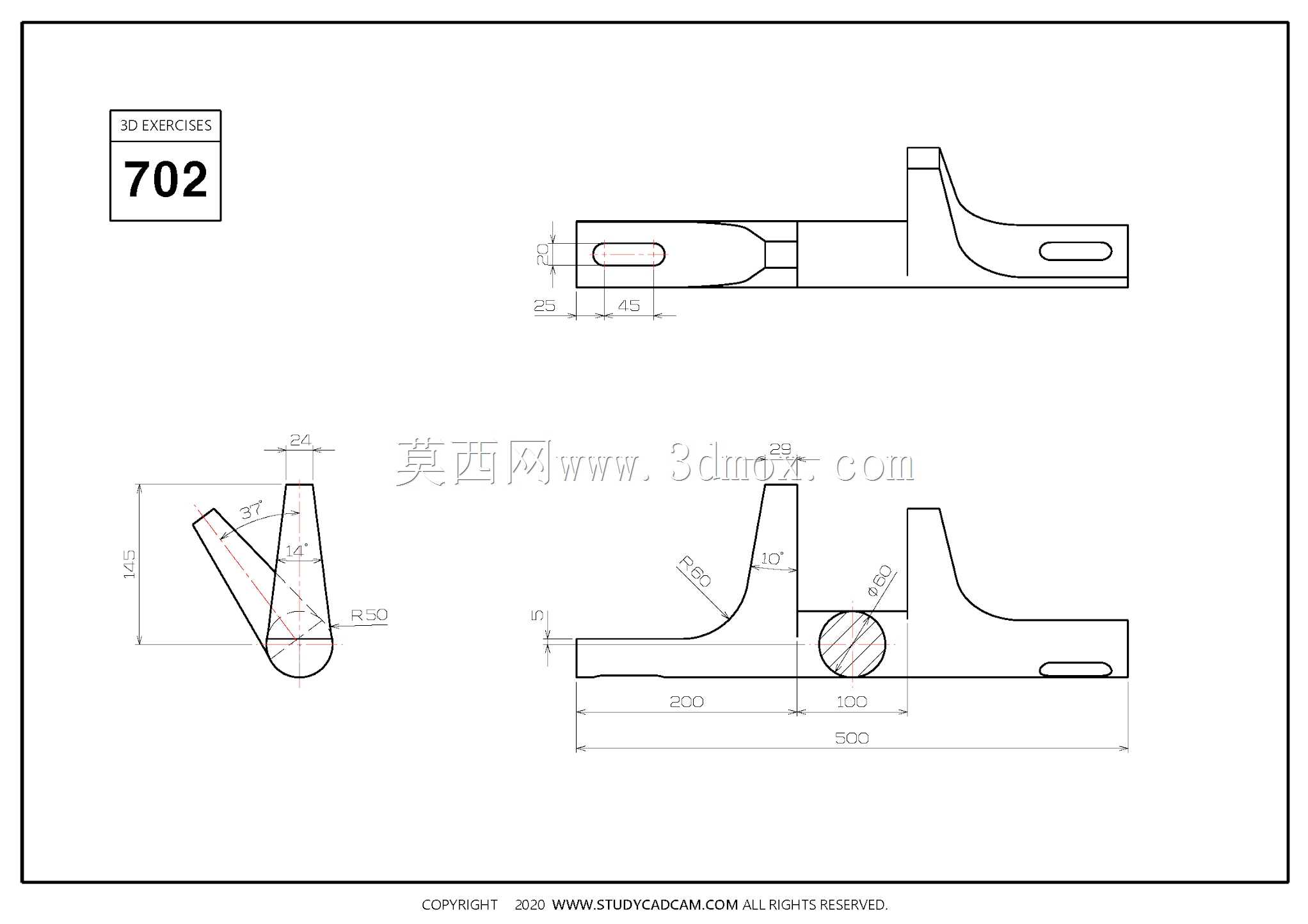 Studycadcam三维CAD练习702/Autodesk Inventor Pro