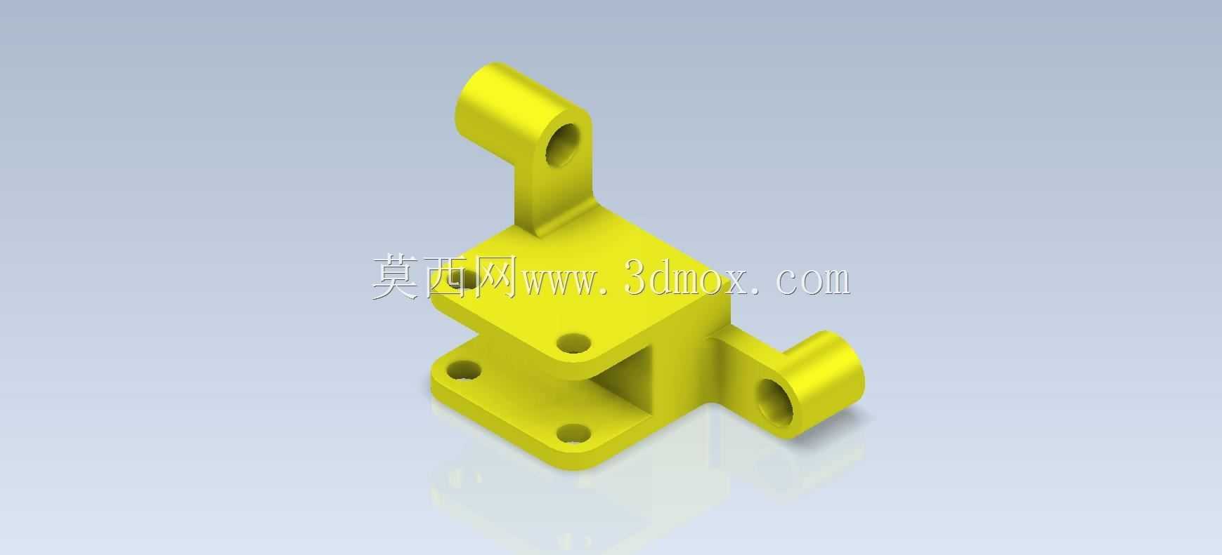 3D CAD基本练习/90°双支撑/Soporte Doble a 90°/Autodesk Inventor Pro