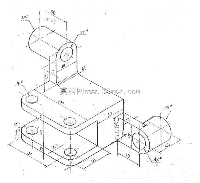 3D CAD基本练习/90°双支撑/Soporte Doble a 90°/Autodesk Inventor Pro