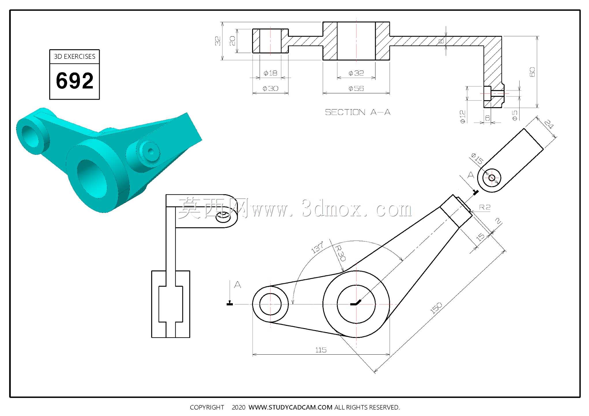 Studycadcam��άCAD��ϰ692/Autodesk Inventor Pro