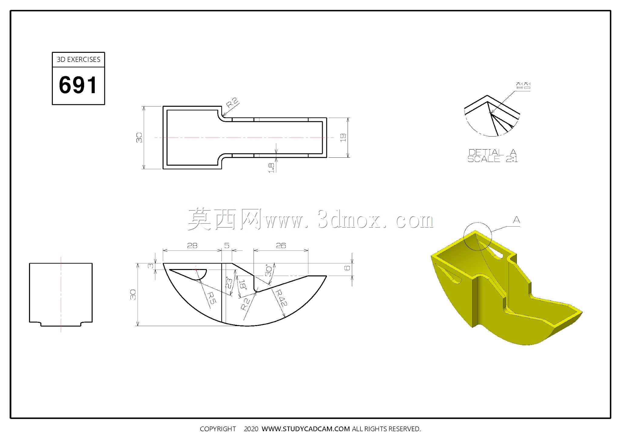 Studycadcam三维CAD练习691/Autodesk Inventor Pro