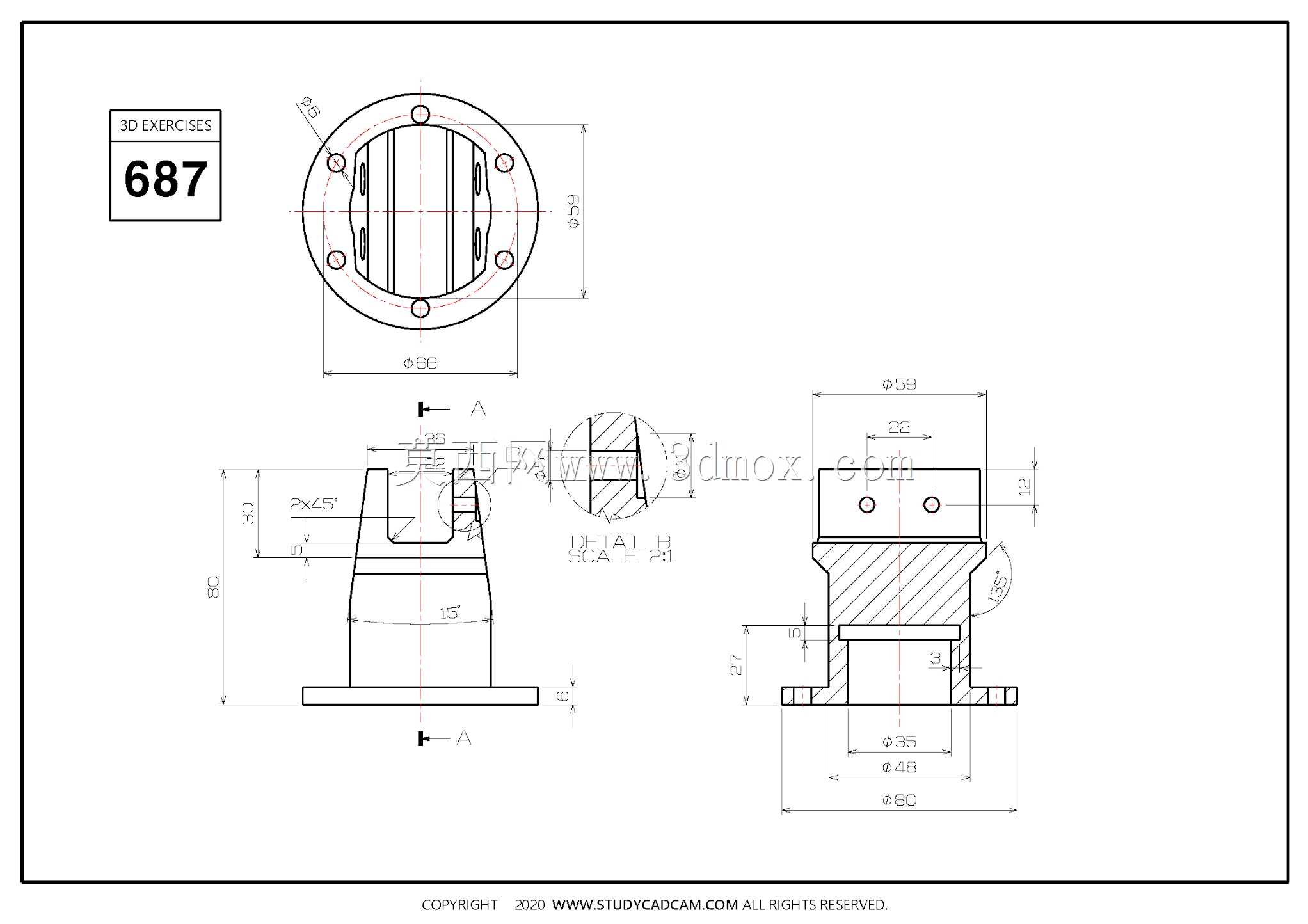 Studycadcam三维CAD练习687/Autodesk Inventor Pro