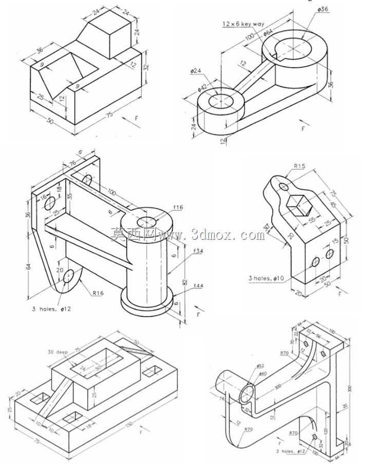 三维CAD基本练习/Autodesk Inventor Pro