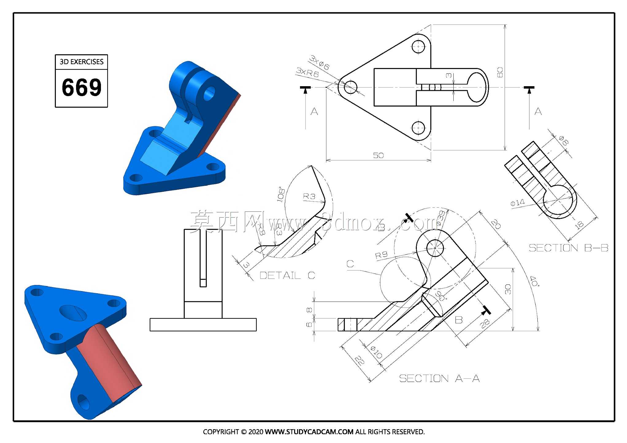 Studycadcam三维CAD练习669/Autodesk Inventor Pro