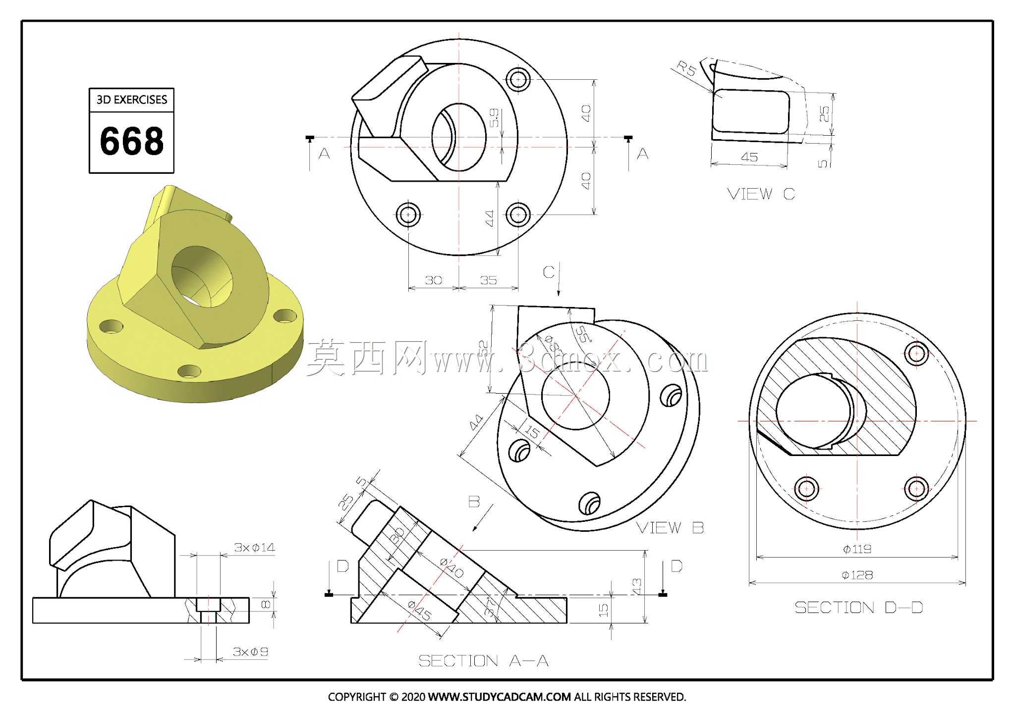 Studycadcam三维CAD练习668/CATICS 3D01_05/Autodesk Inventor Pro