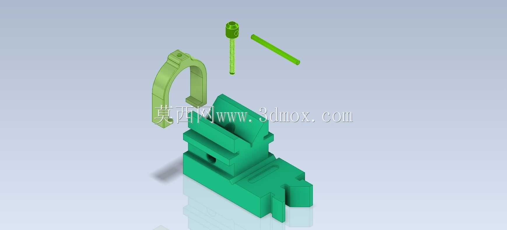三维CAD基本练习/V块夹/Abrazadera de Bloque V/Autodesk Inventor Pro